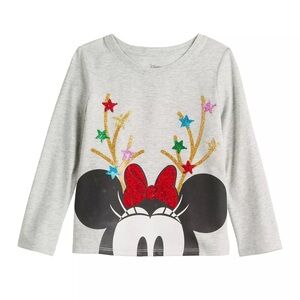 Disney Jumping Beans Minnie Mouse Christmas Long Sleeve Shirt Size 5 Girl